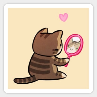 Mirror Cat Sticker